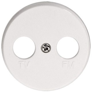 Накладка розетки  TV+FM Vintage, белая 885204-1 - фото 10722