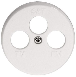 Накладка розетки  TV+FM+SAT Vintage, ,белая 885404-1 - фото 10724