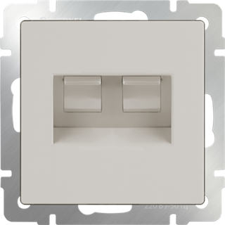 Розетка двойная Ethernet RJ-45 (слоновая кость) W1181103 W1181103 - фото 10823