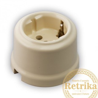 Розетка с заземлением цвет Слоновая кость, Retrika RS-80005 RS-80005 - фото 11135