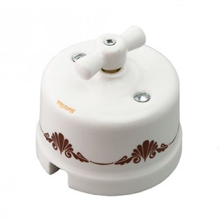 Выключатель "Декор коричневый №1" Retrika R-SW-101 R-SW-101 - фото 11143