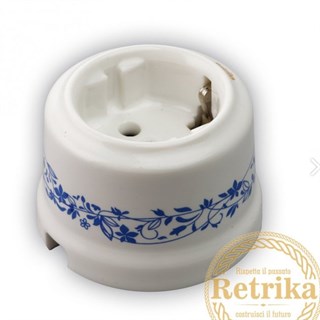 Розетка керамическая Декор синий №2, Retrika RS-800004 RS-800004 - фото 11146