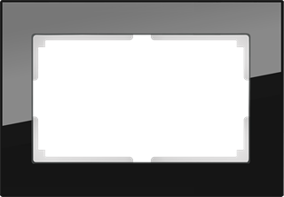 Рамка для двойной розетки (черный) W0081108 W0081108 - фото 12549