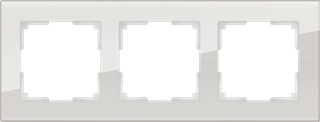 Рамка на 3 поста (дымчатый,стекло) W0031117 W0031117 - фото 12564