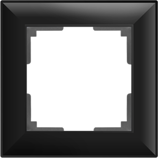 Рамка на 1 пост (черный матовый) W0012208 W0012208 - фото 12592