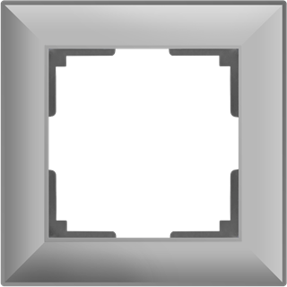Рамка на 1 пост (серебряный) W0012206 W0012206 - фото 12597