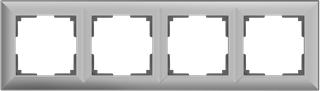 Рамка на 4 поста (серебряный) W0042206 W0042206 - фото 12600