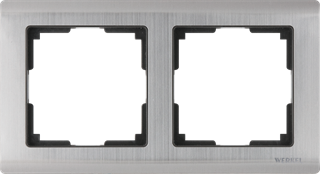 Рамка на 2 поста (глянцевый никель) WW0021602 W0021602 - фото 12602