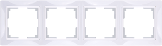 Рамка на 4 поста (белый, basic) W0042001 W0042001 - фото 12620