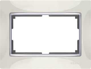 Рамка для двойной розетки (слоновая кость) W0081903 W0081903 - фото 12647