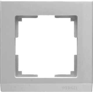 Рамка на 1 пост (серебряный) W0011806 W0011806 - фото 12668