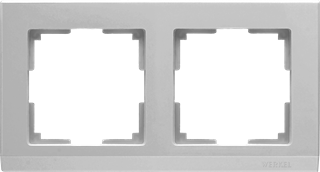 Рамка на 2 поста (серебряный) W0021806 W0021806 - фото 12669