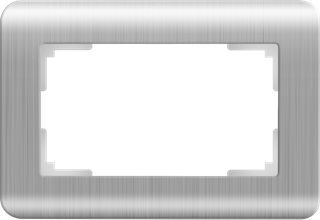 Рамка для двойной розетки (серебряный) W0082106 W0082106 - фото 12684