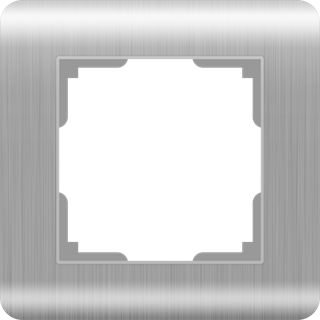 Рамка на 1 пост (серебряный) W0012106 W0012106 - фото 12686