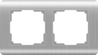 Рамка на 2 поста (серебряный) W0022106 W0022106 - фото 12688