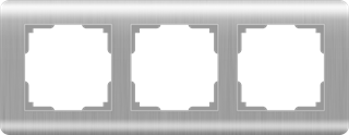 Рамка на 3 поста  (серебряный) W0032106 W0032106 - фото 12689