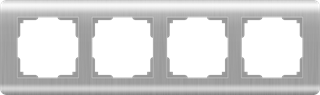 Рамка на 4 поста  (серебряный) W0042106 W0042106 - фото 12690