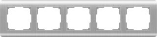 Рамка на 5 постов  (серебряный) W0052106 W0052106 - фото 12691
