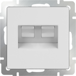 Розетка двойная Ethernet RJ-45 (белая) W1181101 W1181101 - фото 12712