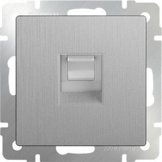 Розетка Ethernet RJ-45 (cеребряный рифленый)  W1181009 W1181009 - фото 12921