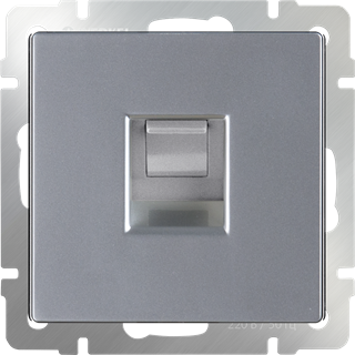 Розетка Ethernet RJ-45 (серебряный) W1181006 W1181006 - фото 12942
