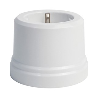 Розетка пластиковая ретро Белая EDISEL ВASIC KBS-01 KBS-01 - фото 15064