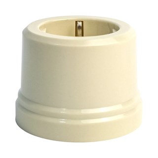 Розетка пластиковая ретро Слоновая Кость EDISEL ВASIC KBS-02 KBS-02 - фото 15072