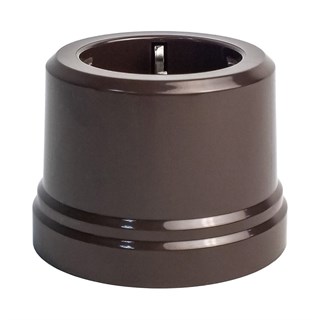 Розетка пластиковая ретро Коричневая EDISEL ВASIC KBS-03 KBS-03 - фото 15074