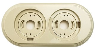 Рамка 2 -местная пластиковая для ретро электрики EDISEL FrW-02 FrW-02 - фото 15090