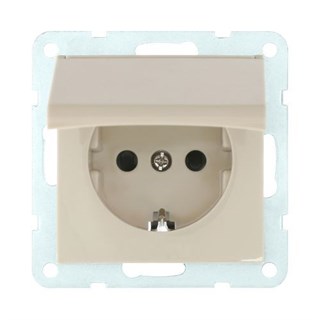 Розетка с крышкой Бежевая с з/к и защитными шторками LK60 LK STUDIO 863401 863401 - фото 15501