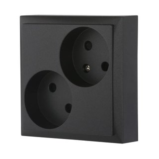 Розетка двойная без з/к с защитными шторками (черная) LK80 LK STUDIO 843608 843608 - фото 15894
