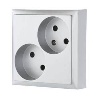 Розетка двойная без з/к с защитными шторками (серебро) LK80 LK STUDIO 843603 843603 - фото 15896