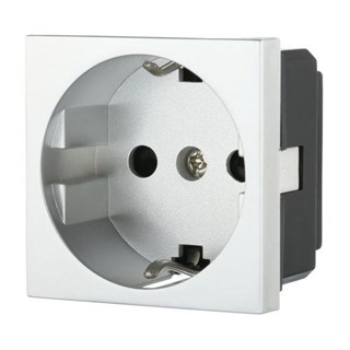 Розетка с з/к с защитными шторками ДЛЯ КАБЕЛЬ-КАНАЛОВ Серебро LK45 LK STUDIO 851103 851103 - фото 16056