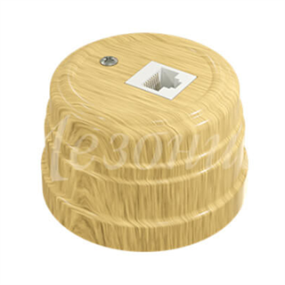 Розетка пластиковая ретро компьютерная RJ45 Сосна Мезонин GE30341-11 GE30341-11 - фото 17149