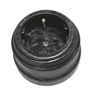 Розетка ретро пластиковая Серебро Retro Design bu1000rd-ср bu1000rd-ср - фото 17344
