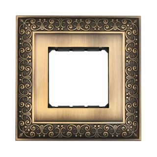 Рамка 1-постовая металлическая бронза LK45 LK STUDIO 854120 854120 - фото 17577
