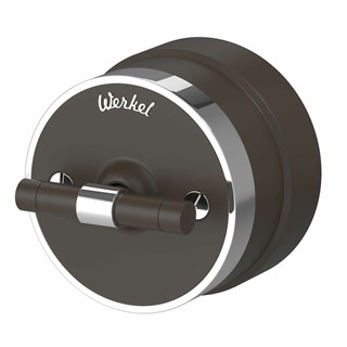 Ретро выключатель/переключатель одноклавишный  (мокко матовый/хром) Werkel W5812052 W5812052 - фото 21545