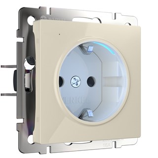 Розетка с подсветкой (слоновая кость) W1171403 W1171403 - фото 21755