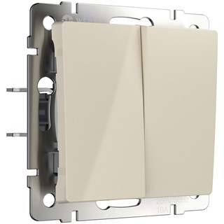 Перекрестный переключатель двухклавишный (слоновая кость) W1123003 W1123003 - фото 21760