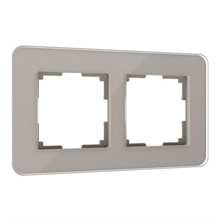 Рамка из стекла на 2 поста Elite дымчатый W0022417 W0022417 - фото 22029
