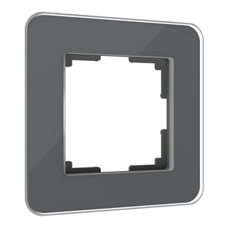 Рамка из стекла на 1 пост Elite графит W0012440 W0012440 - фото 22045