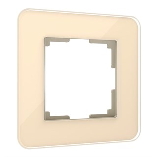 Рамка из стекла на 1 пост Elite айвори W0012443 17447 - фото 22066