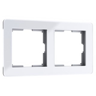 Рамка на 2 поста Acrylic (белый) W0022701 W0022701 - фото 22686
