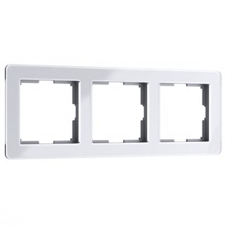 Рамка на 3 поста Acrylic (белый) W0032701 W0032701 - фото 22688