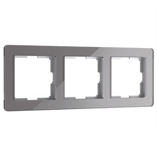 Рамка на 3 поста Acrylic (графит) W0032704 W0032704 - фото 22720