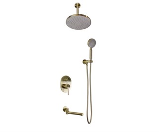 14582/1BR Душевой комплект встраиваемый SCANDI бронза потолочный излив, Bronze de Luxe 14582/1BR - фото 23252