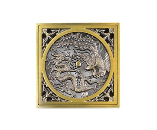 21986 Насадка с рамкой и дизайн-решеткой Дракон, Bronze de Luxe 21986 - фото 24329