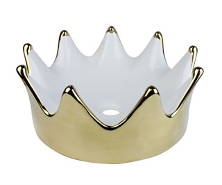 4042WG Раковина-чаша Queen 400х400х165, золотая (белая внутри), Bronze de Luxe 4042WG - фото 24667