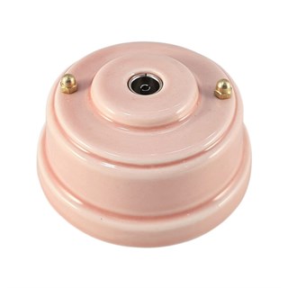 Розетка ТВ ретро керамическая, Розовый, Leanza Rosa РТОДЗ РТОДЗ - фото 25061