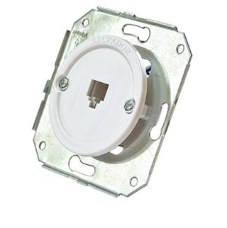 Телефонная розетка  для внутреннего монтажа Salvador CL.TEL.WT - фото 7985
